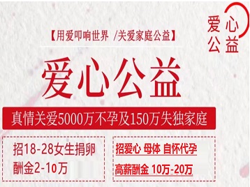 张掖捐卵助孕生子 爱心志愿者招募